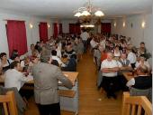 Die Er&ouml;ffnung unseres Sch&uuml;tzenmeisters vor einem gut gef&uuml;lltem Saal. Fast alle Mitglieder, Freunde und G&ouml;nner des Vereins nahmen am Festabend teil. 