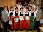 F&uuml;r 20 Jahre Mitgliedschaft wurden geehrt: Christa Oebels, Bert Oebels, Irene Stangl, Elisabeth Nitzl, Bernhard Schref, Marlene Sachs, Elfriede Obermeier, Gerog Nitzl, Brigitte Schref, Tina Seisenberger, Gitte N&ouml;scher, Feichtmeier Leo, Dillis Wast.&nbsp;&nbsp;