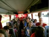 Auf dem Weg nach München war schon ausgezeichnete Stimmung im vollbesetzten Bus. Insbesondere unsere Vereinsjugend war beim Ausflug sehr stark vertreten. 