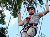 Hochkonzentriert bewegt sich Andi durch die Unwegsamkeiten des Parcours.