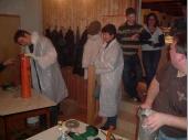 (2007/08) "Vorsicht - Radioaktiv" In dem P&auml;ckchen war die Anleitung zum &Ouml;ffnen. Dazu geh&ouml;rten auch Schutzm&auml;ntel und Handschuhe. 