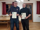 Die Besten der Herrengruppe: (v.l.n.r.) Ludwig Maier (3. Pl.) Schützenmeister Martin Freudenreich (1. Pl.), (Maxi Gillhuber 2. Pl. leider nicht im Bild)